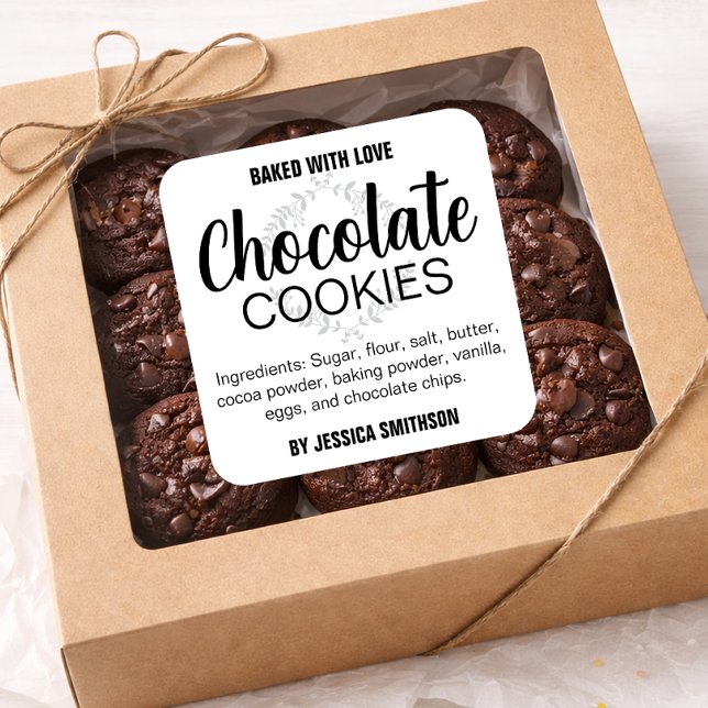 Adesivo Quadrado Rótulo Personalizado de Homemade HM001_10sqv1 (Criador carregado)