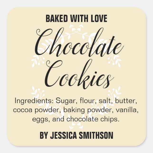 Adesivo Quadrado Rótulo Personalizado de Homemade HM001_13sqv1 (Frente)