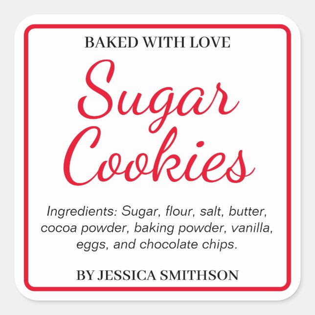 Adesivo Quadrado Rótulo Personalizado de Homemade HM001_20sqv1 (Frente)