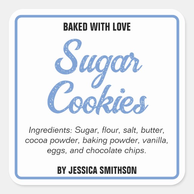 Adesivo Quadrado Rótulo Personalizado de Homemade HM001_20sqv2 (Frente)