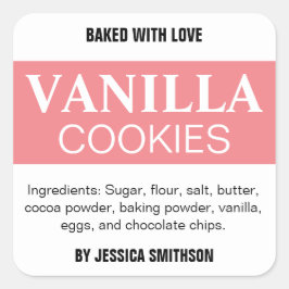 Adesivo Quadrado Rótulo Personalizado de Homemade HM001_48sqv1