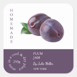 Adesivo Quadrado Rótulo Plum Small Business