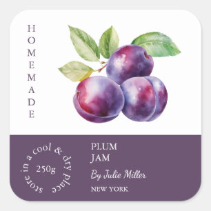 Adesivo Quadrado Rótulo Plum Small Business