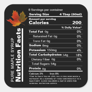 Adesivo Quadrado Rótulo Preto dos Fatos Nutricionais Editáveis do