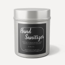 Rótulo Rustic Chalkboard Sanitizer