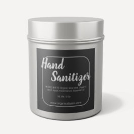 Adesivo Quadrado Rótulo Rustic Chalkboard Sanitizer