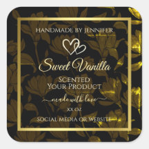 Rótulos de Acondicionamento de Produto Dourado Mod