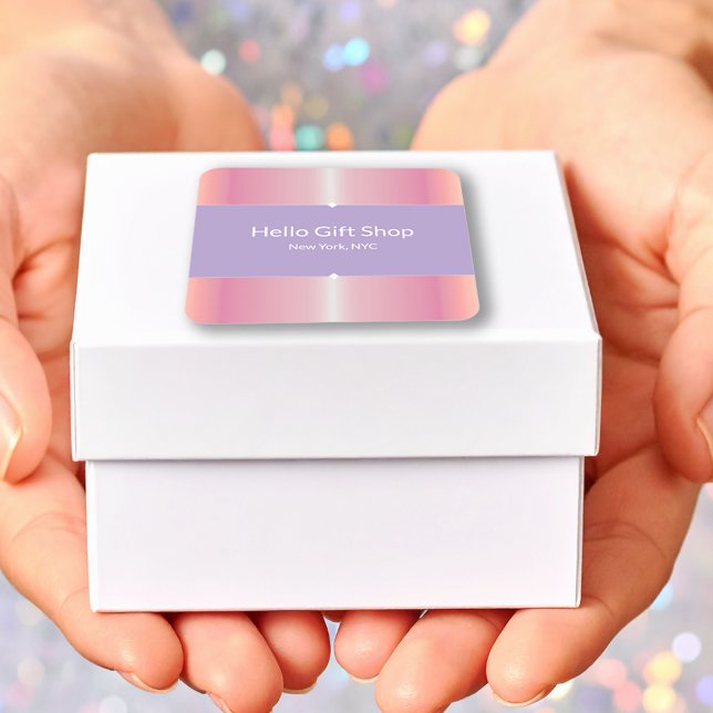 Adesivo Quadrado Rótulos de embalagem de negócios elegantes e moder (Criador carregado)