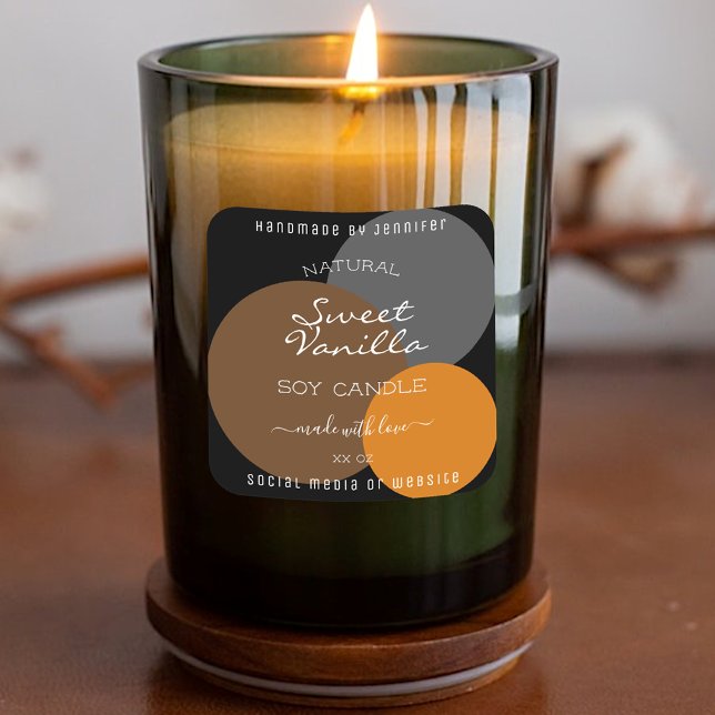 Adesivo Quadrado Rótulos de empacotamento de produtos modernos Círc (Criador carregado)