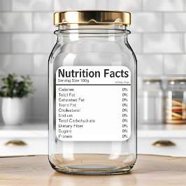 Adesivo Quadrado Rótulos de Informações Nutricionais