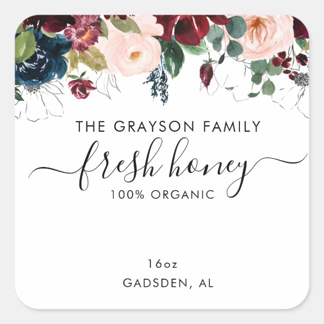 Adesivo Quadrado Rótulos de Produtos (Frente)