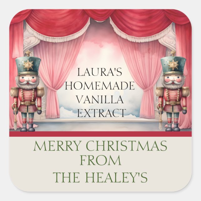 Adesivo Quadrado Rótulos de quebra-cabeça para HOMEMADE VANILLA EXT (Frente)