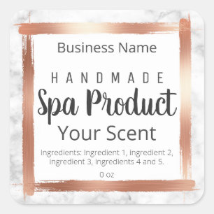 Adesivo Quadrado Rótulos de Sabão de Marble Sap Body Scrub Bath