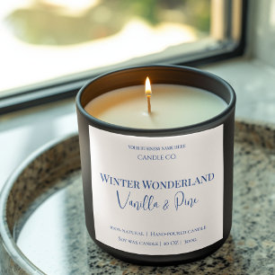 Adesivo Quadrado Rótulos de velas Winter Wonderland Vanilla & Pine