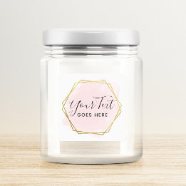 Adesivo Quadrado Rouge Corado Aquarela & Moderno Dourado Geométrico