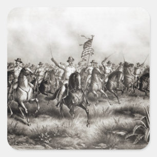 Adesivo Quadrado Rough Riders: Coronel Theodore Roosevelt
