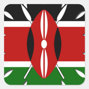 Adesivo Quadrado Round Kenyan Motif: Um Símbolo Nacional
