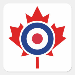 Adesivo Quadrado Roundel Alvo de Hóquei em Curling do Mod Canada