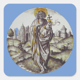 Adesivo Quadrado Roundel com o Santo John The Baptist