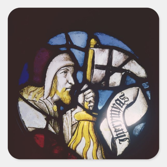 Adesivo Quadrado Roundel do profeta Jeremiah, século XV (Frente)
