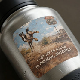 Adesivo Quadrado Route 66 Centennial Oatman Donkey Design