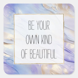 Adesivo Quadrado Roxo Azul Sonhador Névoa Pérola Dourada 