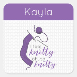 Adesivo Quadrado Roxo, Sinto-Me Bela, Tão Bela