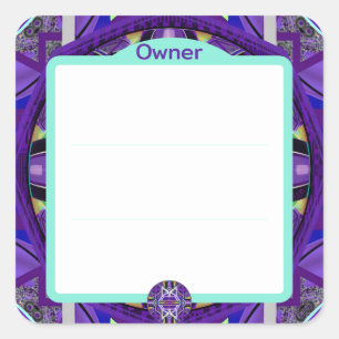 Adesivo Quadrado Roxo W3