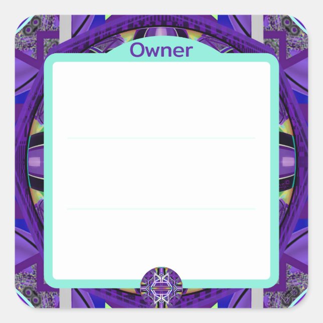 Adesivo Quadrado Roxo W3 (Frente)