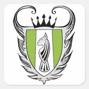 Adesivo Quadrado Royal Bull Terrier