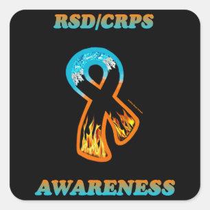 Adesivo Quadrado RSD/CRPS Fire & Ice Ribbon