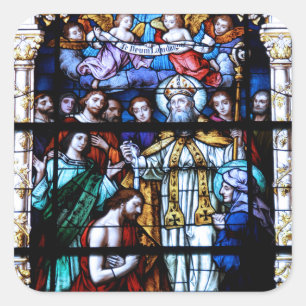 Adesivo Quadrado Rua: Augustine Stainle Glass