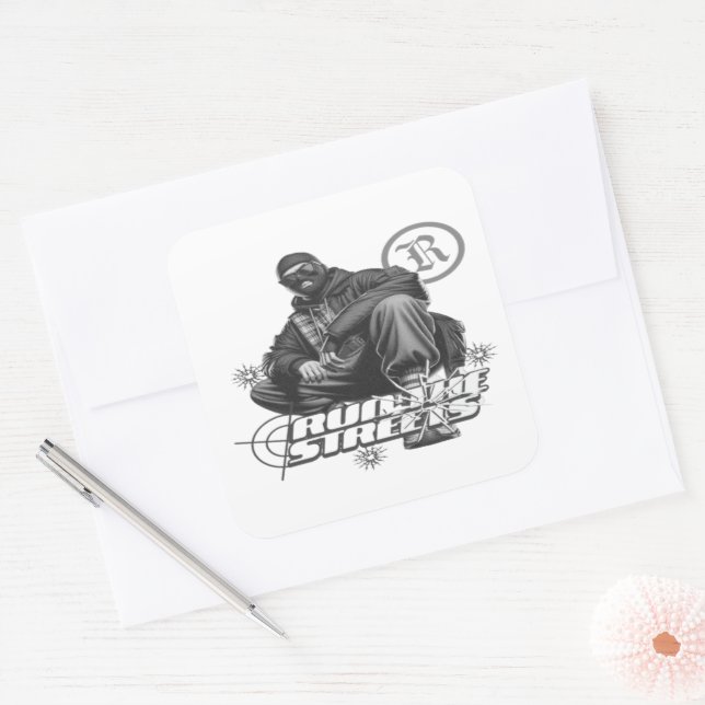 Adesivo Quadrado rua construída (Envelope)