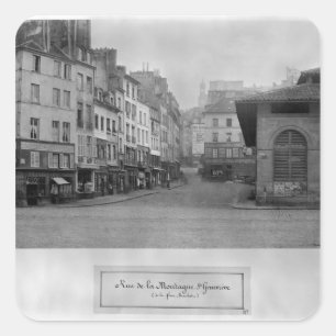 Adesivo Quadrado Rua de la Montagne Sainte-Genevieve, Paris
