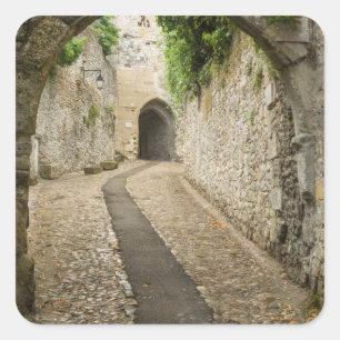 Adesivo Quadrado Rua de paralelepípedos cinza, França