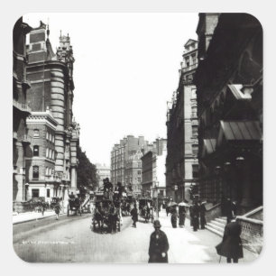 Adesivo Quadrado Rua de Victoria, Londres, c.1890