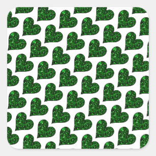 Adesivo Quadrado Rua do dia de Patrick Emerald Heart