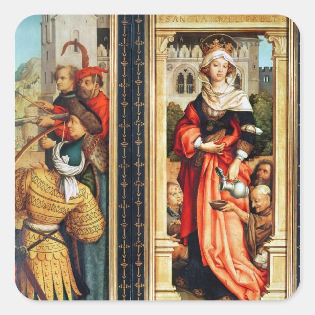 Adesivo Quadrado Rua. Elizabeth da Hungria (Frente)