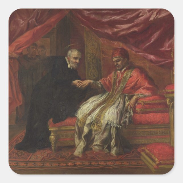 Adesivo Quadrado Rua Filippo Neri Curing Pope Clemente VIII (Frente)