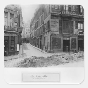 Adesivo Quadrado Rua Maitre Albert Paris, 1858-78