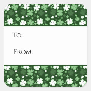 Adesivo Quadrado Rua... o dia do Patrick Shamrocks...