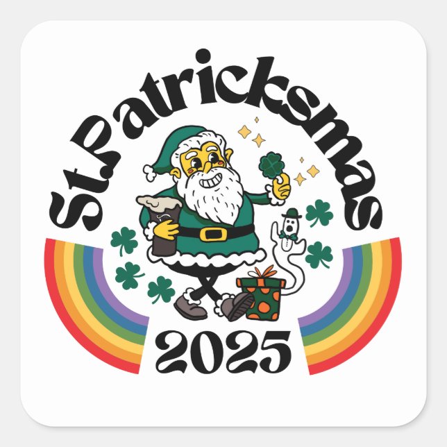 Adesivo Quadrado Rua.Patricksmas 2025 Sticker (Frente)