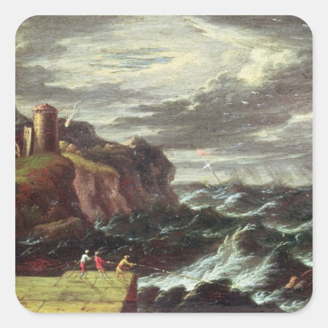 Adesivo Quadrado Rua. Paul chegando a Malta (Frente)