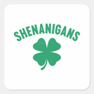 Adesivo Quadrado Rua Shenanigans Shamrock.