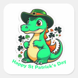 Adesivo Quadrado Rua Whimsical, Patrick's Day Stickers. Dia de Sant