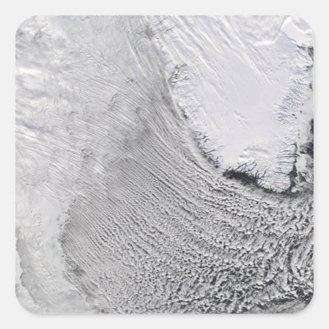 Adesivo Quadrado Ruas Nuvens no Mar de Labrador (Frente)