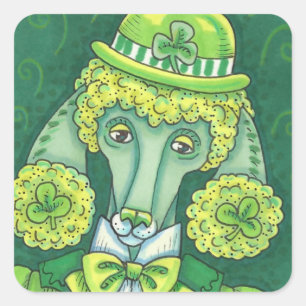ADESIVO QUADRADO   RUAS. O POÓDULO FRANCÊS VERDE IRLANDÊS DE PAD