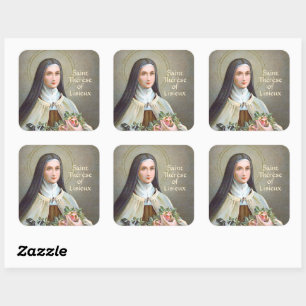 Adesivo Quadrado Ruas. Terese de Lisieux, a Pequena Flor (BJE 01)