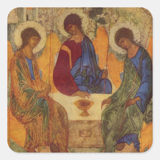 Adesivo Quadrado Rublev Trinity na Mesa (Frente)