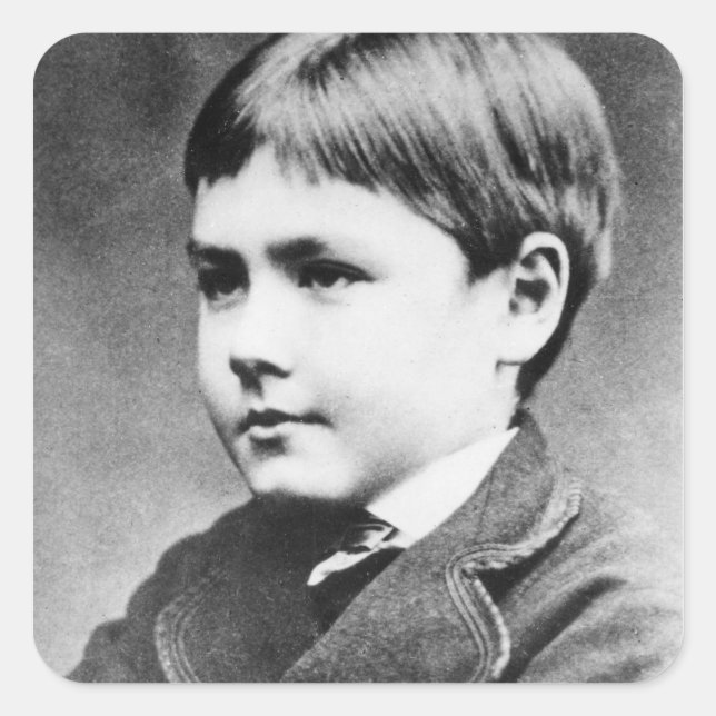 Adesivo Quadrado Rudyard Kipling, c.1870 (Frente)